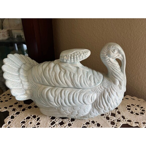 Vintage Ceramic Turkey Dish with Lid - Picture 1 of 10